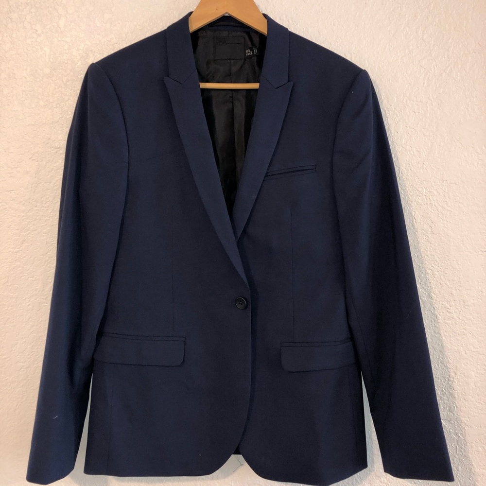 ASOS Blue Suit — Size L (US 40in regular) +extras